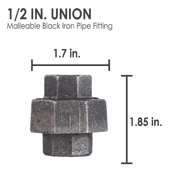 STZ Fitting Black Iron Union 1/2 Inch