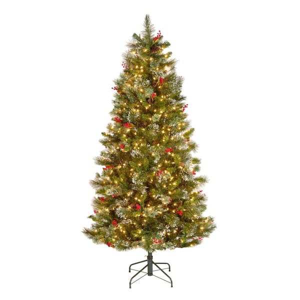 National Tree Company 6.5 ft. Wintry Pine Medium Artificial Christmas Tree with Clear Lights