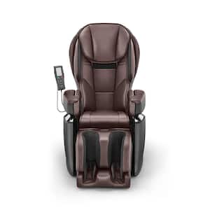 Brown Modern Synthetic Leather Premium Made in Japan 4D Massage Chair
