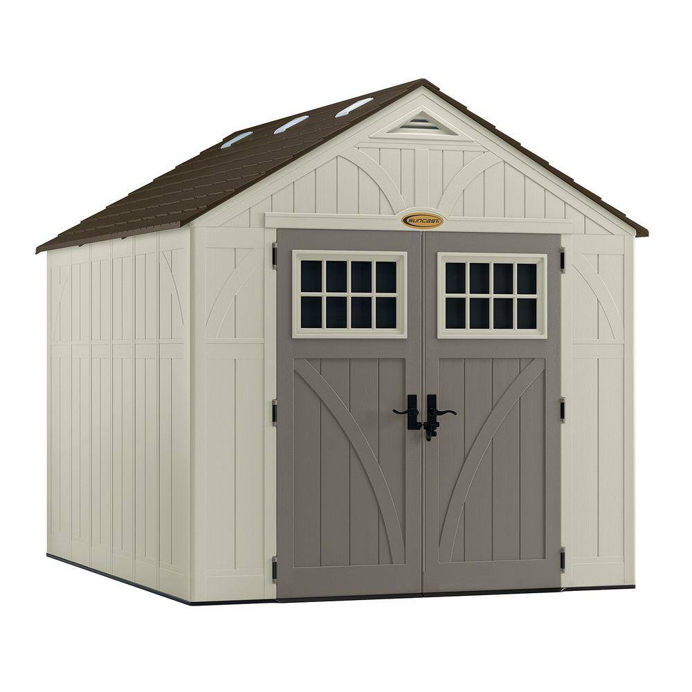 Suncast Tremont 8 Ft 4 1 2 In X 10 Ft 2 1 4 In Resin Storage Shed Bms8100 The Home Depot