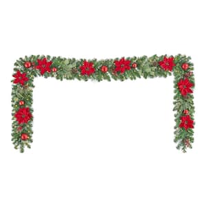 12 ft. Pre-Lit LED Berry Bliss Artificial Christmas Garland