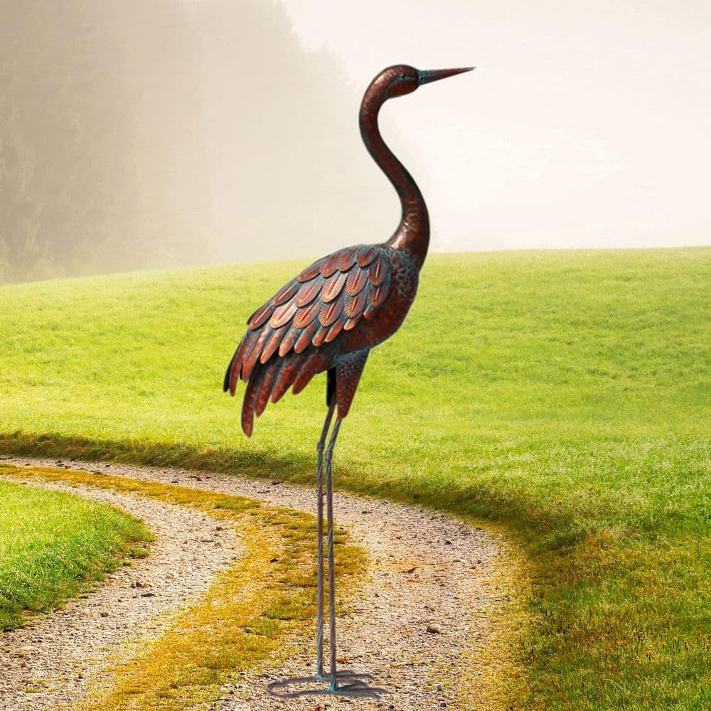 Outdoor Garden Crane Statues