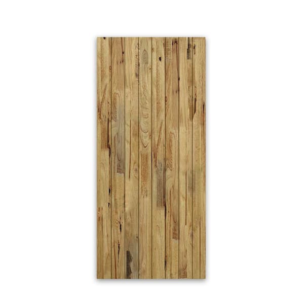 CALHOME 24 in. x 84 in. Hollow Core Weather Oak-Stained Solid Wood Interior Door Slab