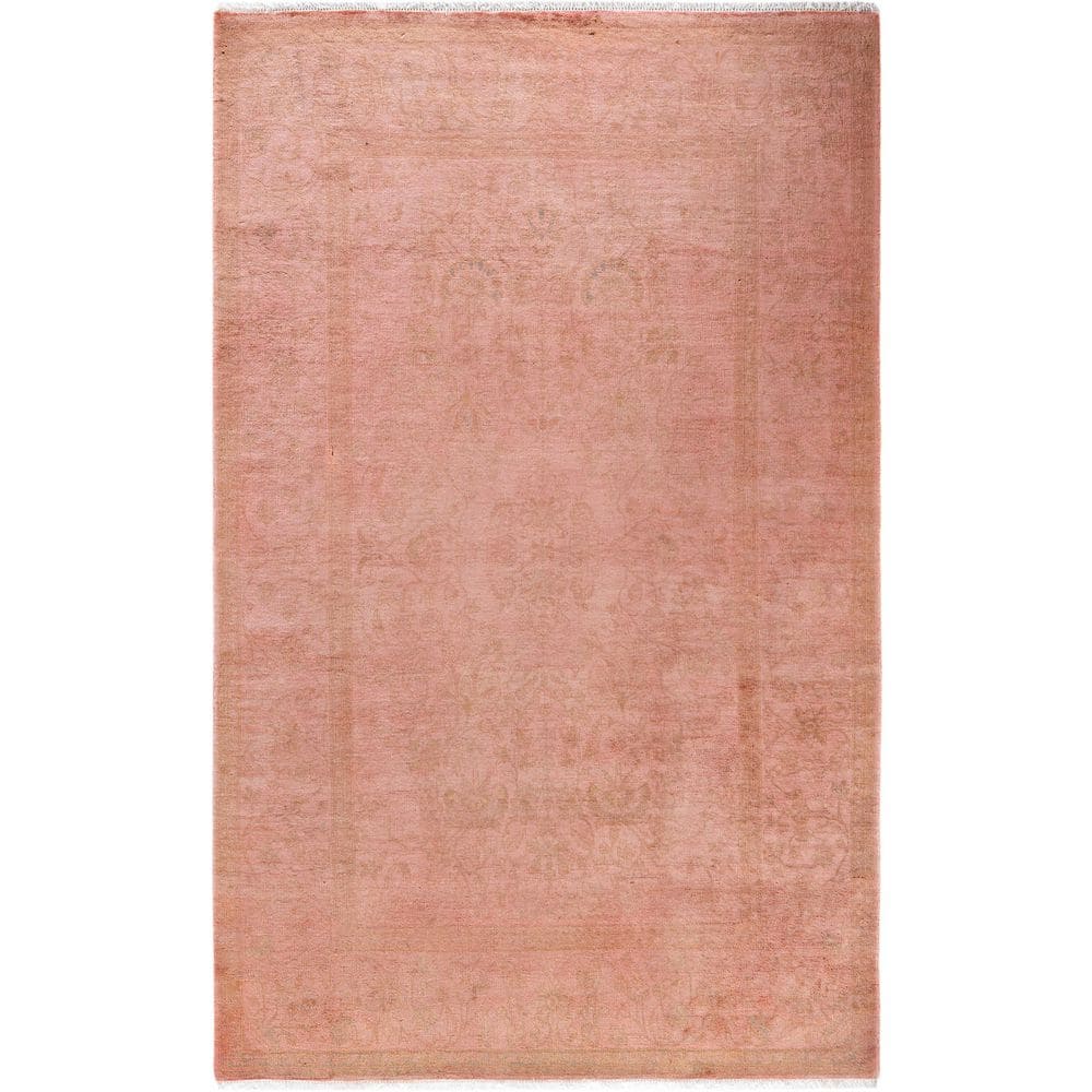Overdyed Pink 4 ft. x 6 ft. Solid Wool Indoor Area Rug price history on PriceWatchPro