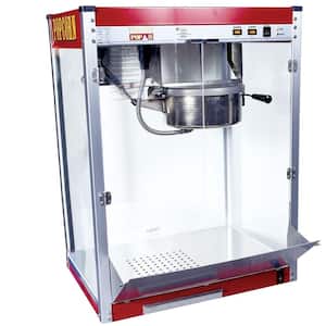 Theater Pop 16 oz. Red Stainless Steel Countertop Popcorn Machine