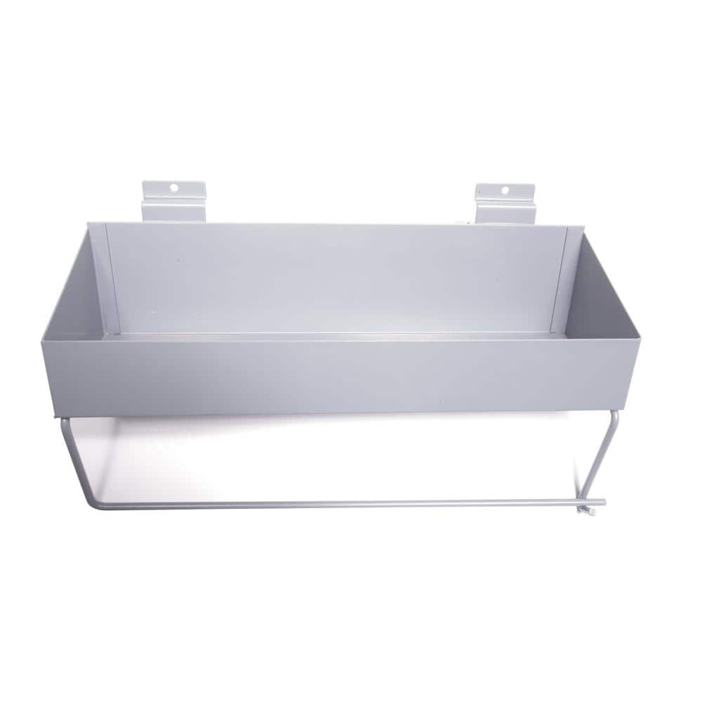 Heavy Duty Gray Steel Multipurpose Slatwall Organizer Rack