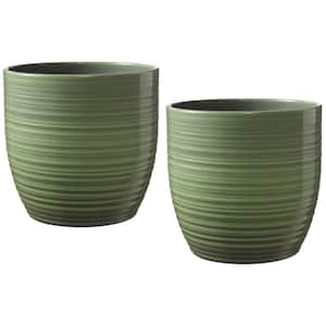 7.5 in. 19 cm Bergamo Leaf Green Glaze (Twin Pack)