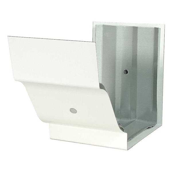 Gibraltar Building Products 5 in. White Aluminum Steel K-Style Gutter Slip Connector