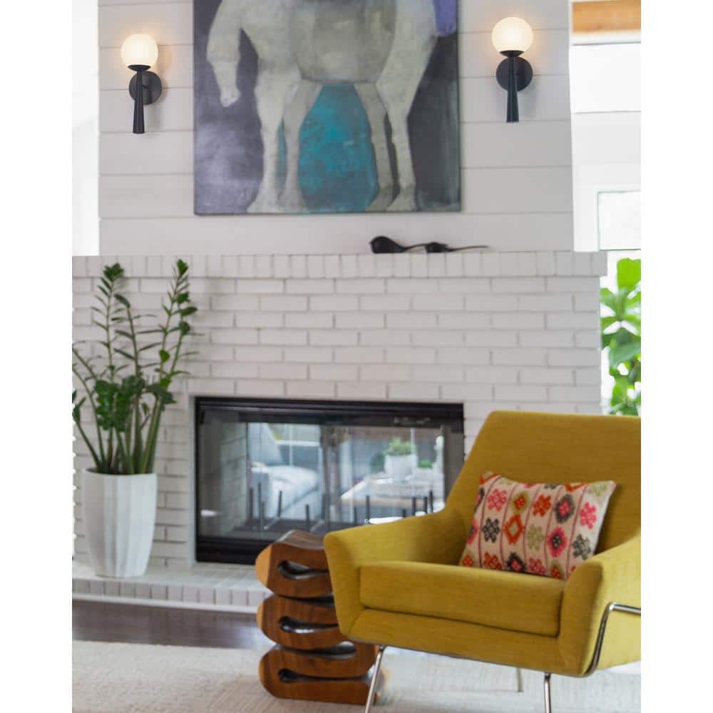 Izzy 6.0 in. 1-Light Black Wall Sconce price history on PriceWatchPro