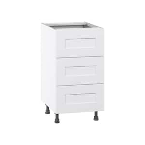 Wallace Painted Warm White Shaker Assembled Base Kitchen Cabinet with Drawers (18 in. W x 34.5 in. H x 24 in. D)