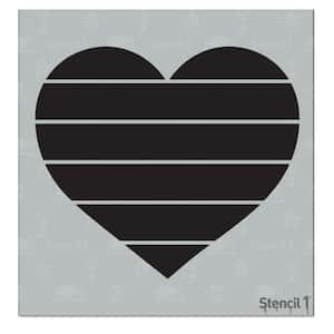 Heart Stripes Stencil
