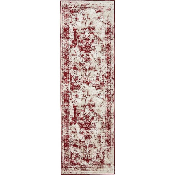 Unique Loom Sofia Salle Garnier Burgundy 2' 0 x 6' 7 Runner Rug