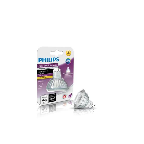 Philips 50-Watt Equivalent MR16 Bulb Glass 470278 - The Depot