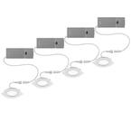Low Profile 3 in. Selectable CCT Canless Integrated LED Recessed Light Trim 550 Lumens Dimmable (4-Pack)