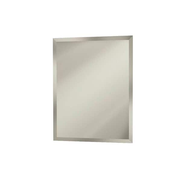 JENSEN Gallery Oversized 24 in. W x 30 in. H Medium Rectangular Stainless Recessed/Surface Mount Medicine Cabinet with Mirror