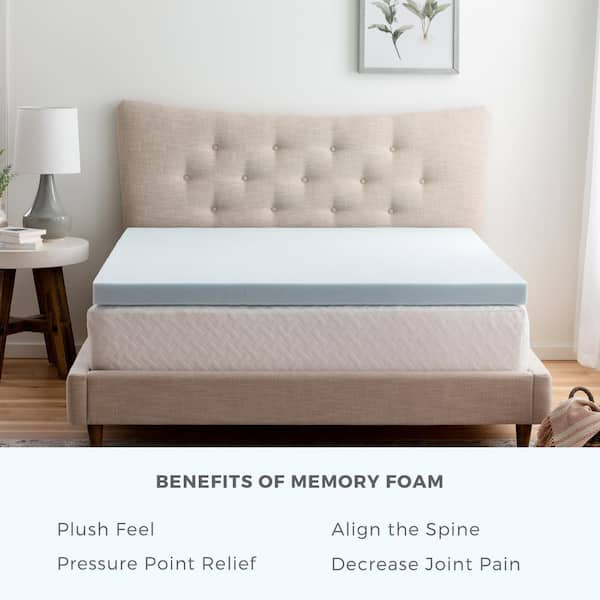 shorty memory foam mattress topper