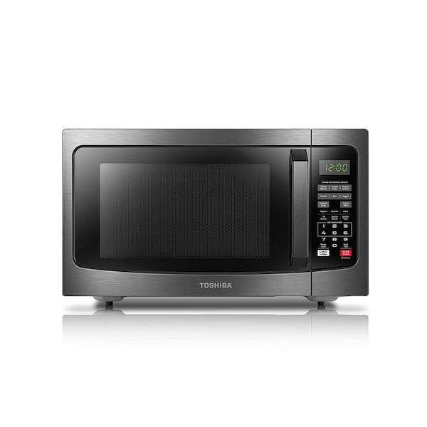 Toshiba 1.2 cu. ft. Black Stainless Steel Countertop Microwave Oven with Smart Sensor