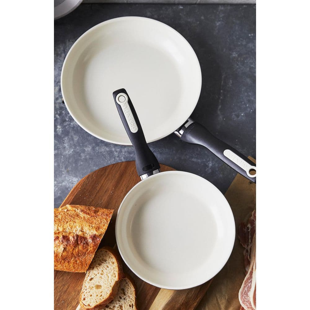 Black Aluminum Ceramic Nonstick 8" and 10" Frying Pan Set