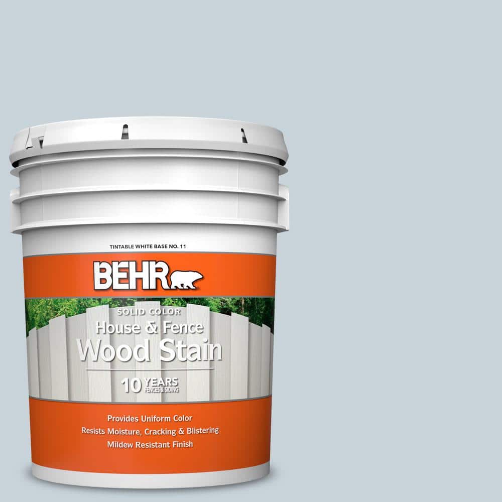 5 gal. #N480-1 Light Drizzle Solid Color House and Fence Exterior Wood Stai