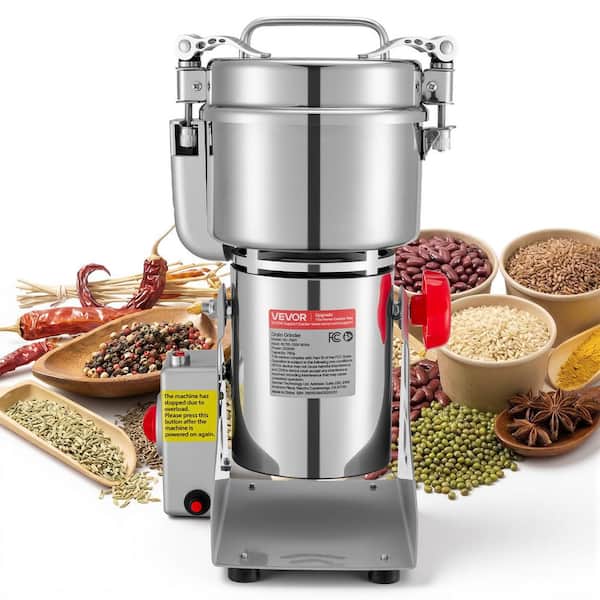 750g Electric Grain Mill Grinder, 2,000 W 28,000 RPM High Speed Grinding Machine, Stainless Steel Pulverizer Machine