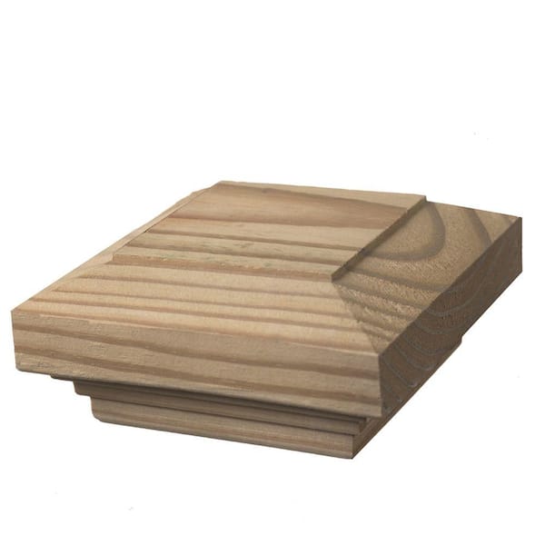 DeckoRail 4 in. x 4 in. Wood Flat Fancy Post Cap (6-Pack)