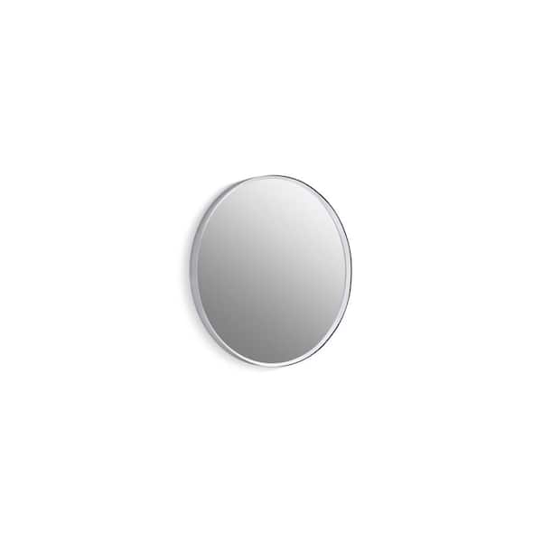 Essential 22 in. W x 22 in. H Round Framed Wall Mount Bathroom Vanity Mirror in Polished Chrome