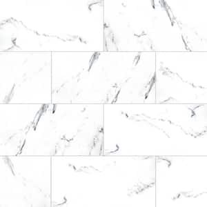 Brillion Aspen Gris 12 in. x 24 in. Matte Ceramic Marble Look Floor and Wall Tile (14 sq. ft./Case)