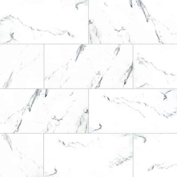 MSI Brillion Aspen Gris 12 in. x 24 in. Matte Ceramic Marble Look Floor and Wall Tile (14 sq. ft./Case)