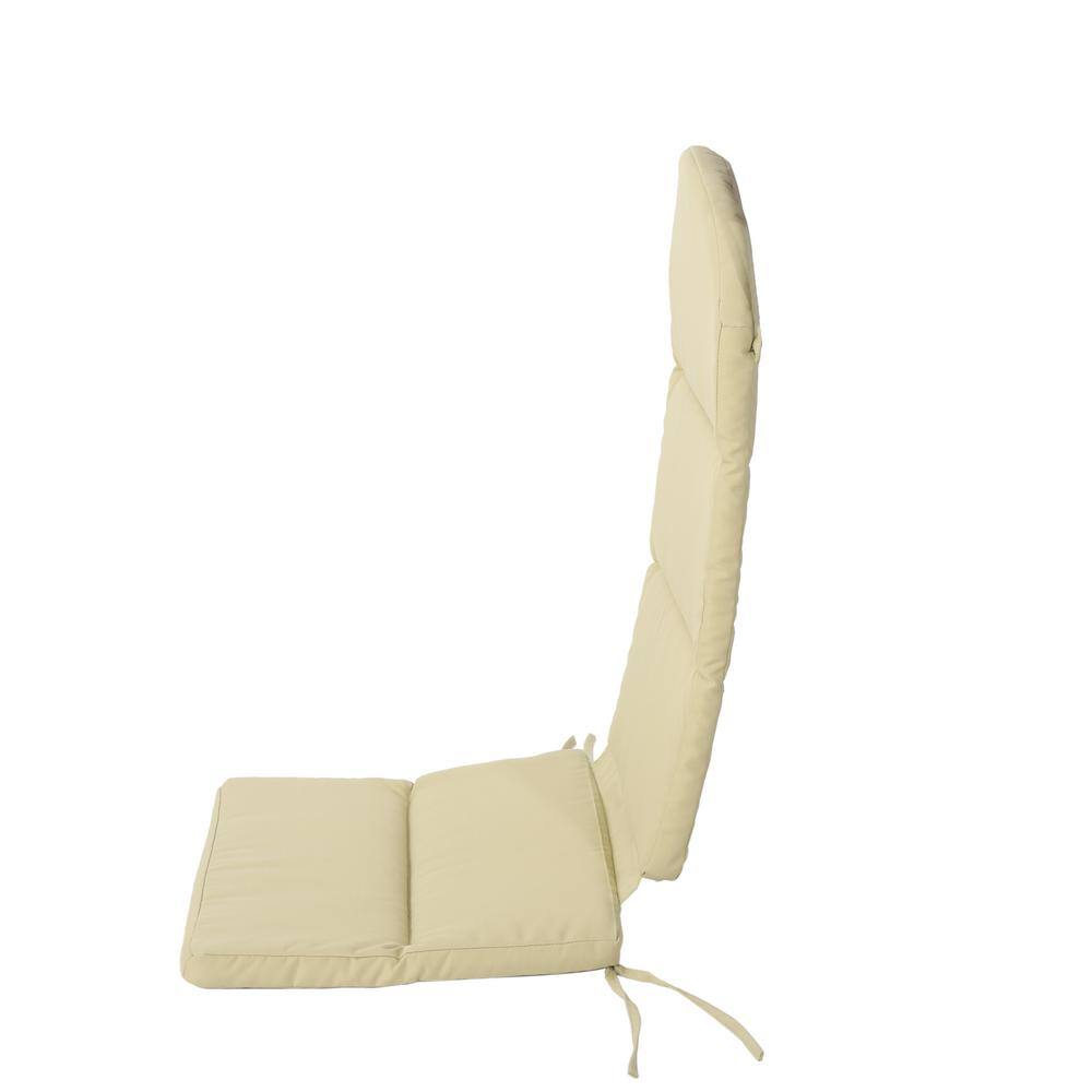 Khaki Beige Polyester Adirondack Chair Cushion with Ties