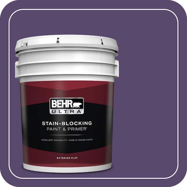 BEHR ULTRA 5 gal. #P570-7 Proper Purple Flat Exterior Paint & Primer
