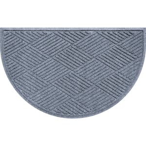 Envelor Blue 48 in. x 72 in. Chevron Floor Mat Indoor/Outdoor Door