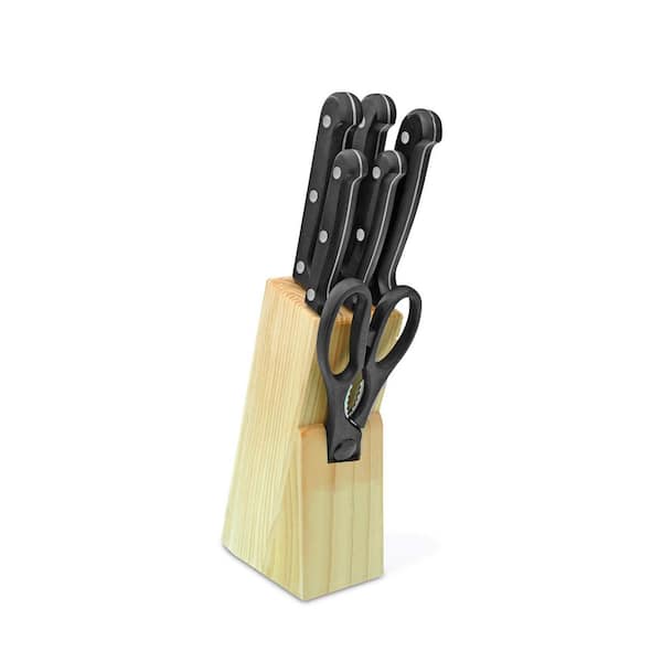 Black Lucite Kitchen Knife Set, 7 Knives – Collecto
