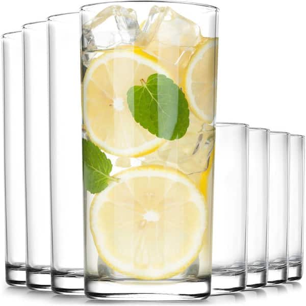 Zulay Kitchen Unbreakable Plastic Tumblers Drinking Glasses (Set of 8)