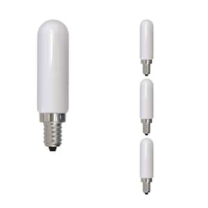 40-Watt Equivalent Soft White Light T6 (E12) Candelabra Screw Base Dimmable Milky LED Light Bulb (4 Pack)