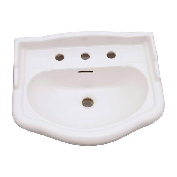 Barclay Products English Turn 7-3/8 in. Pedestal Sink Basin in Bisque