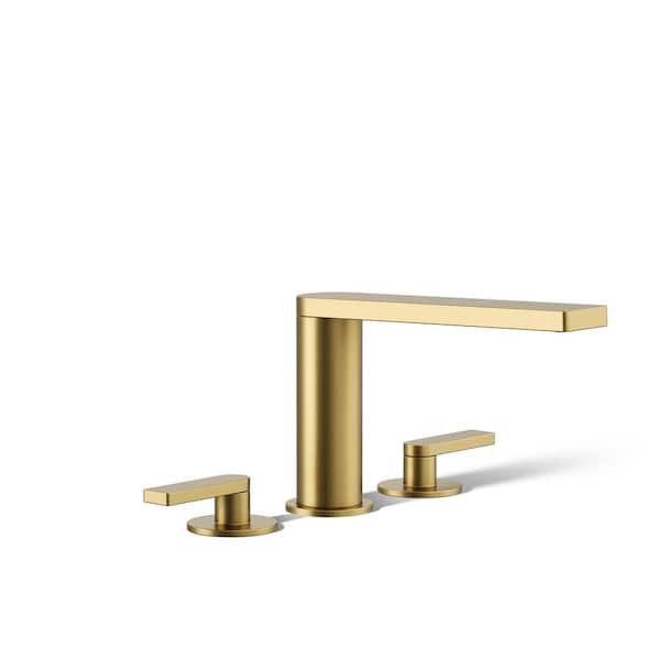 KOHLER Composed 2-Handle Deck Mount Roman Tub Faucet with Lever Handles in Vibrant Brushed Moderne Brass