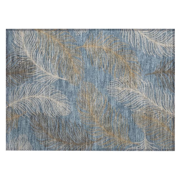 Chantille Machine Washable Indoor/Outdoor Abstract ACN3028 Denim 3 ft. x 4 ft. Area Rug