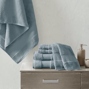 Turkish 6-Piece Seafoam Cotton Bath Towel Set