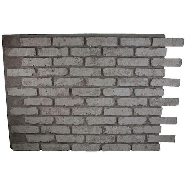 Superior Building Supplies Faux Reclaimed Brick 32 in. x 47 in. x 3/4 in. Panel Greystone