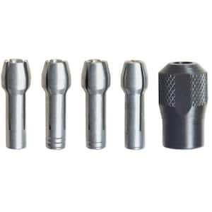 Rotary Tool Quick Change Collet Nuts (5-Piece)