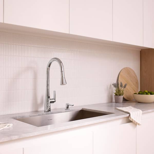 Aspirations 18 in. Touchless Pull Down Sprayer Kitchen Faucet with 360° Swivel Spout in Chrome