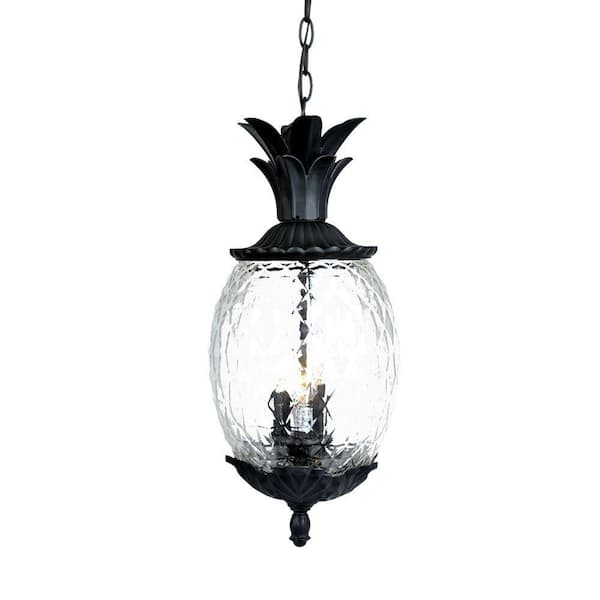 Acclaim Lighting Lanai Collection 3-Light Matte Black Outdoor Hanging Light Fixture