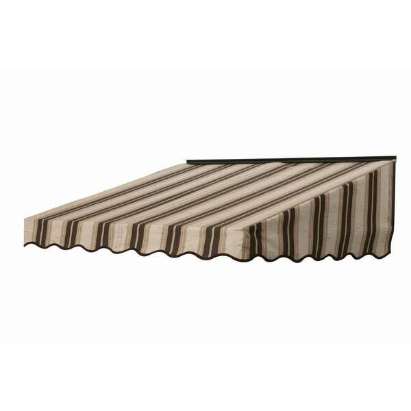 NuImage Awnings 7 ft. 2700 Series Fabric Door Canopy (19 in. H x 47 in. D) in Chocolate Chip Fancy