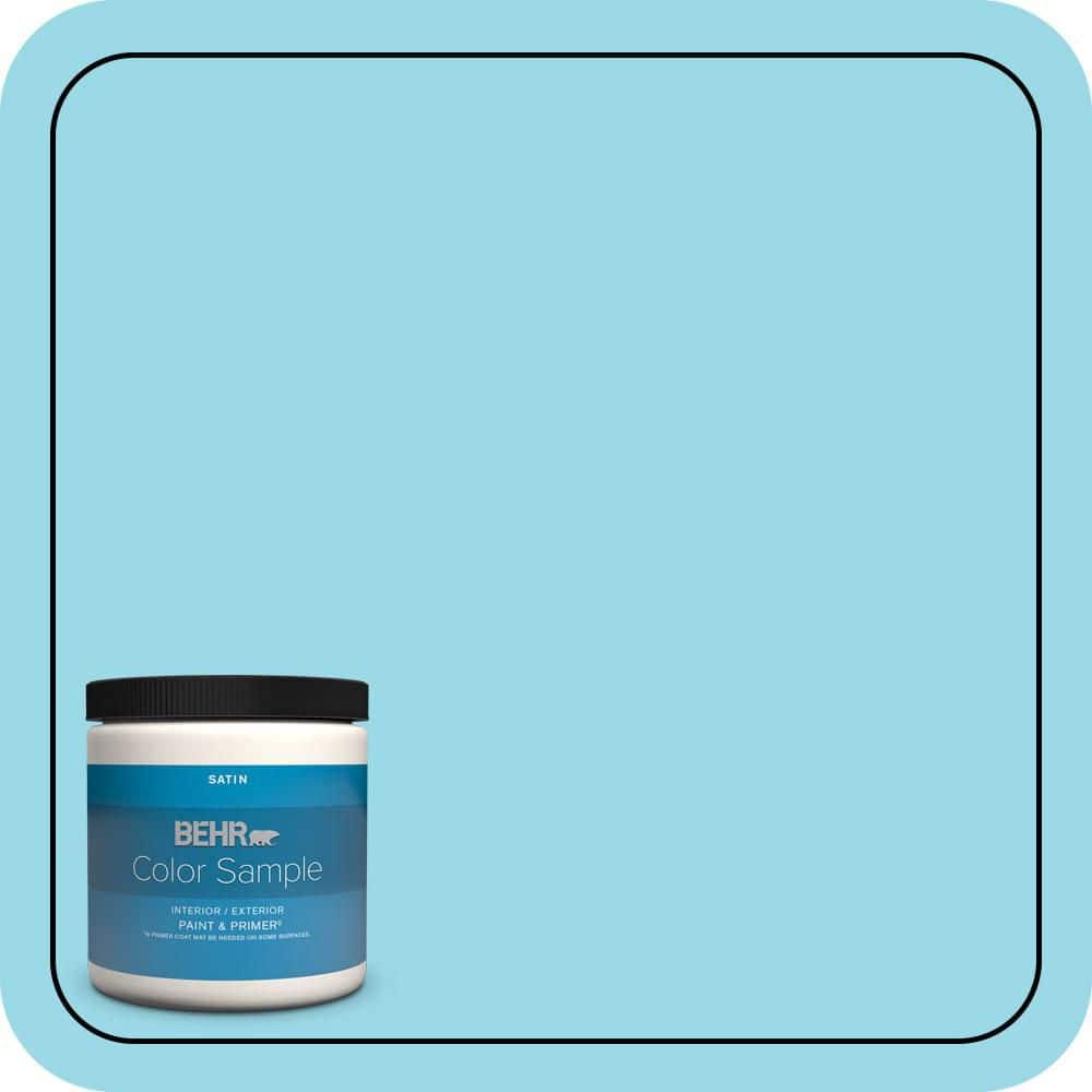 8 oz. #P480-3 Cool Water Lake Satin Enamel Interior/Exterior Paint & Primer Color Sample price history on PriceWatchPro