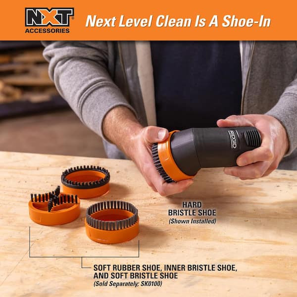 RIDGID - 2-1/2 in. NXT Max Locking Rotating Dusting Brush Accessory Shop Vacuum Attachment for RIDGID NXT Wet Dry Vacs