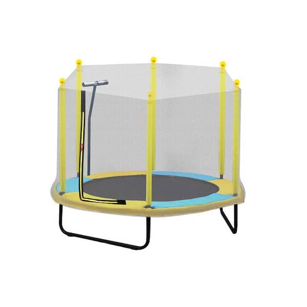 Wateday 60 in. Outdoor Round Trampoline with Safety Enclosure Net
