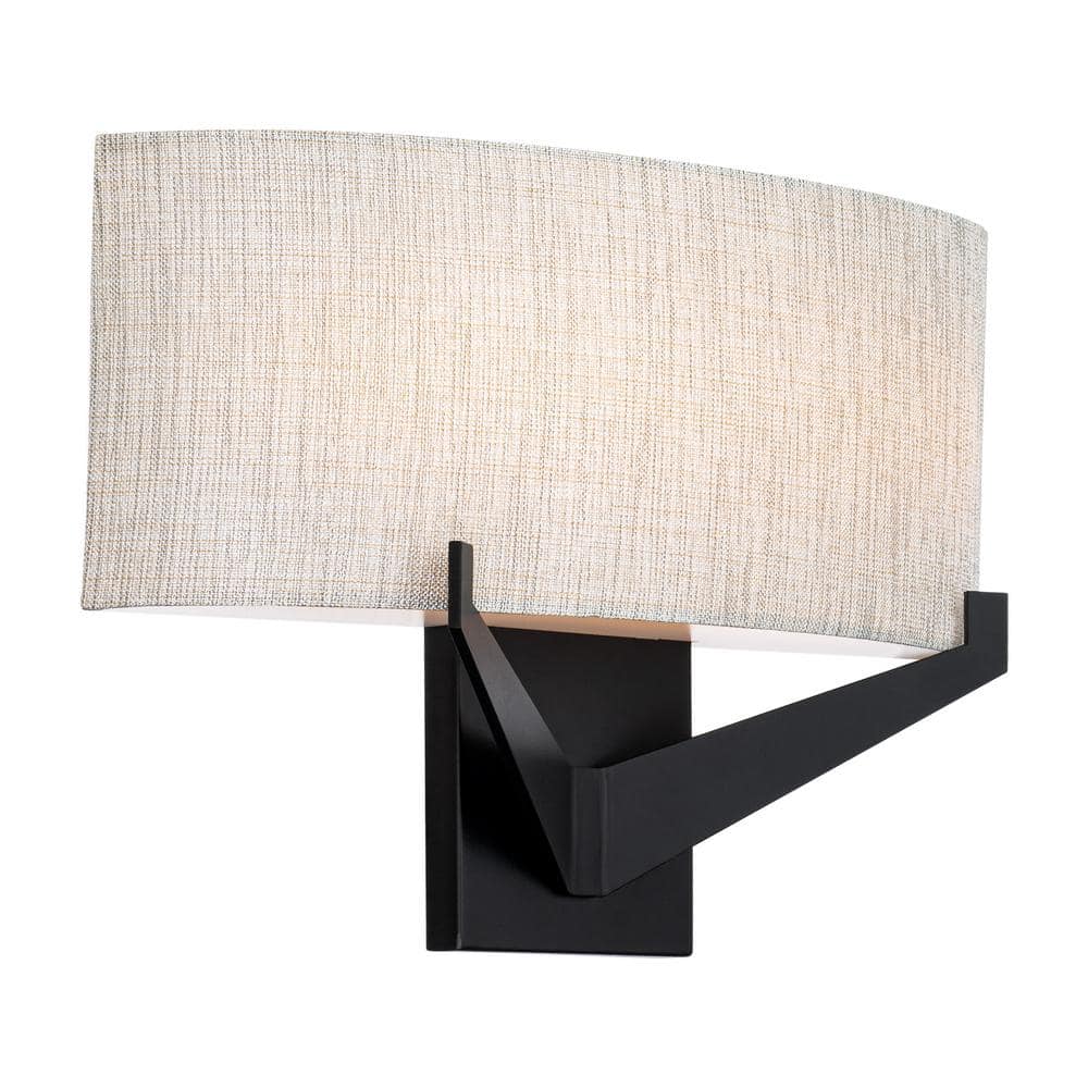Fitzgerald 16 in. Hardwired 1Light LED Fabric Wall Sconce 3CCT 2700K