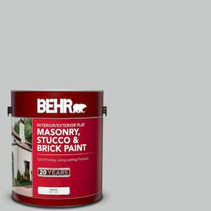1 gal. #BNC-07 Frosted Silver Flat Interior/Exterior Masonry, Stucco and Brick Paint