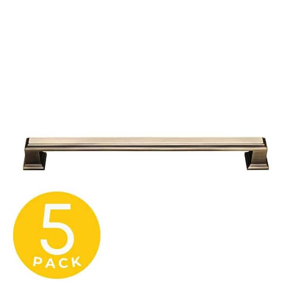 Sapphire Octa Series 7-1/2 in. (192 mm) Center-to-Center Modern Medium Aged Bronze Cabinet Handle/Pull (5-Pack)