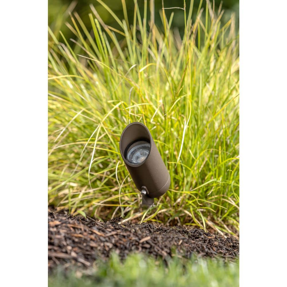 Textured Brown Aluminum LED Spot Light - Outdoor Wet Rated